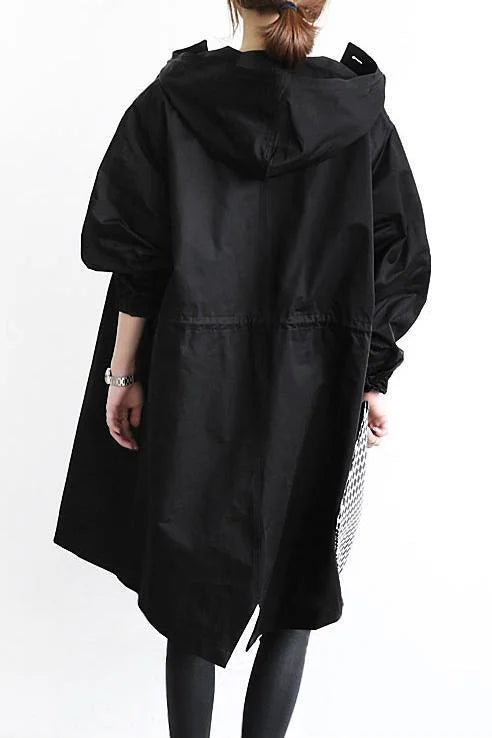 Elena – oversized waterdichte trenchcoat met capuchon