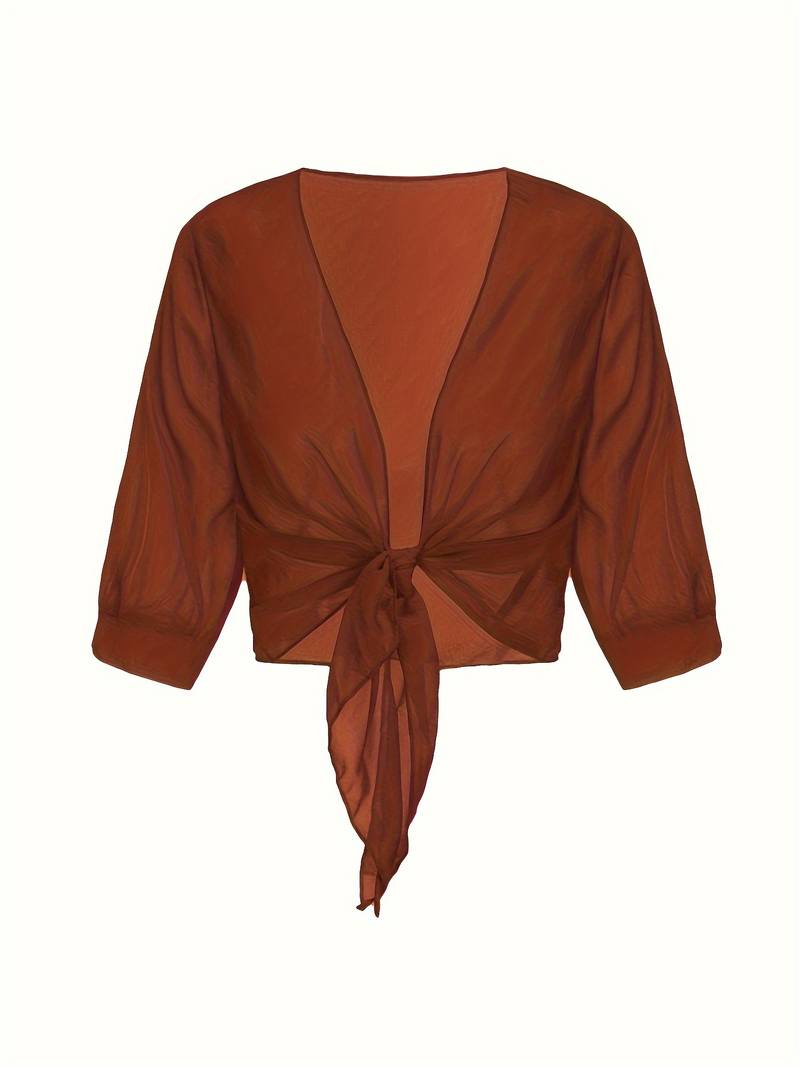 Sofia - Luchtige Cropped Cardigan Top