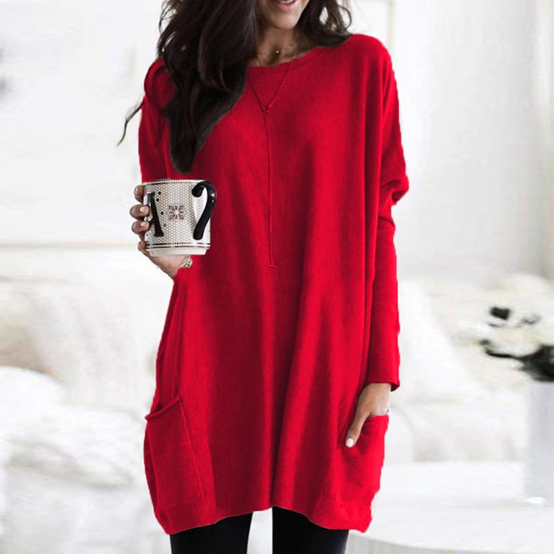 Noa – Lange Sweater Met Zakken Voor Dames