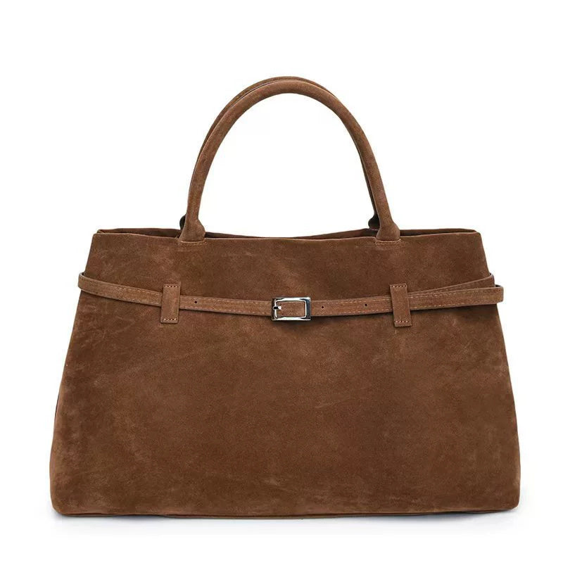 Anaïs – suede shopper tas met ruim interieur en versterkte hendels