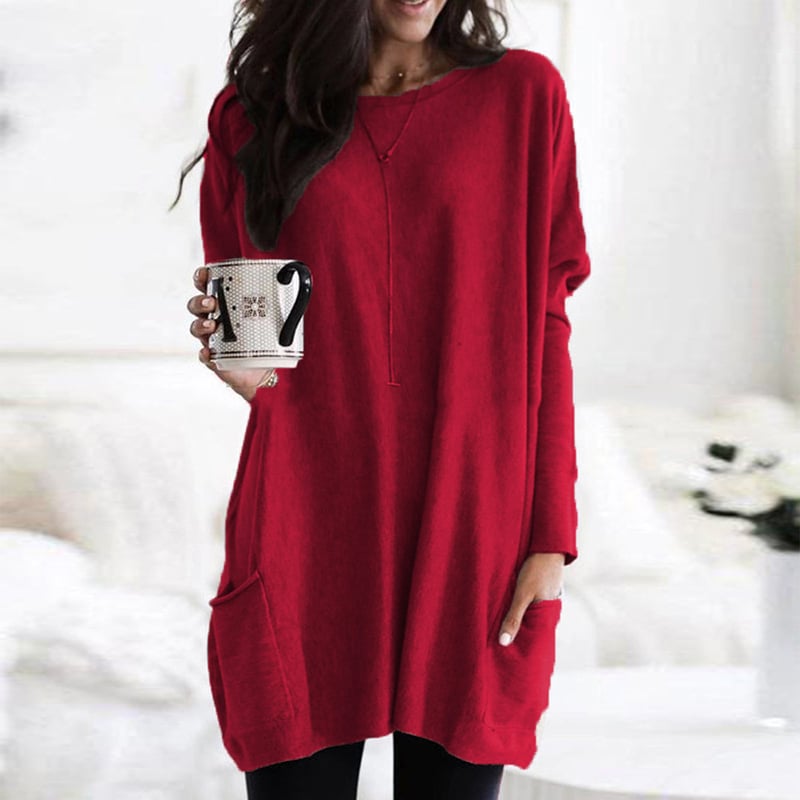 Noa – Lange Sweater Met Zakken Voor Dames