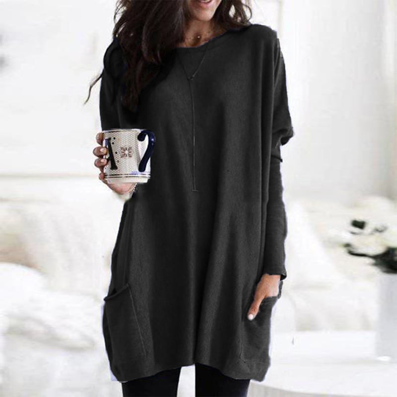 Noa – Lange Sweater Met Zakken Voor Dames