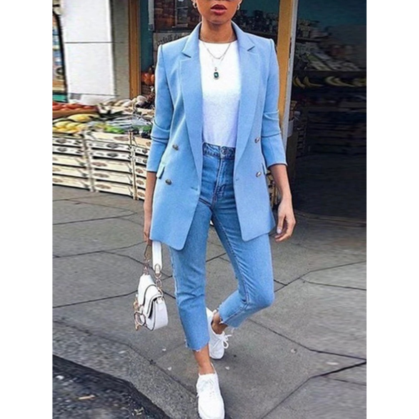 Femke – Lange Damesblazer Met Moderne Snit