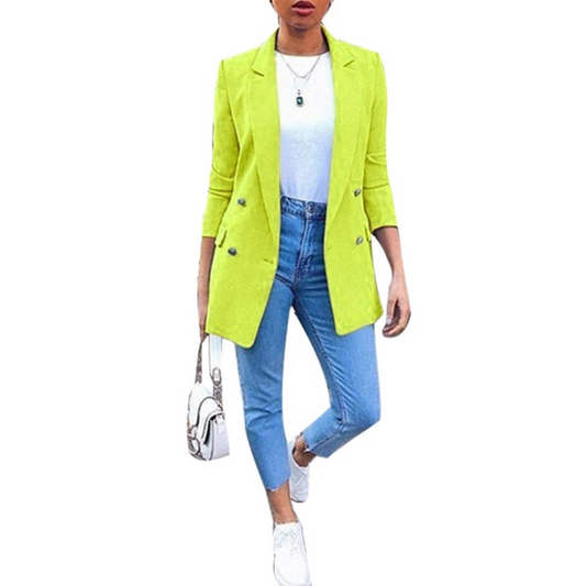 Femke – lange damesblazer met moderne snit