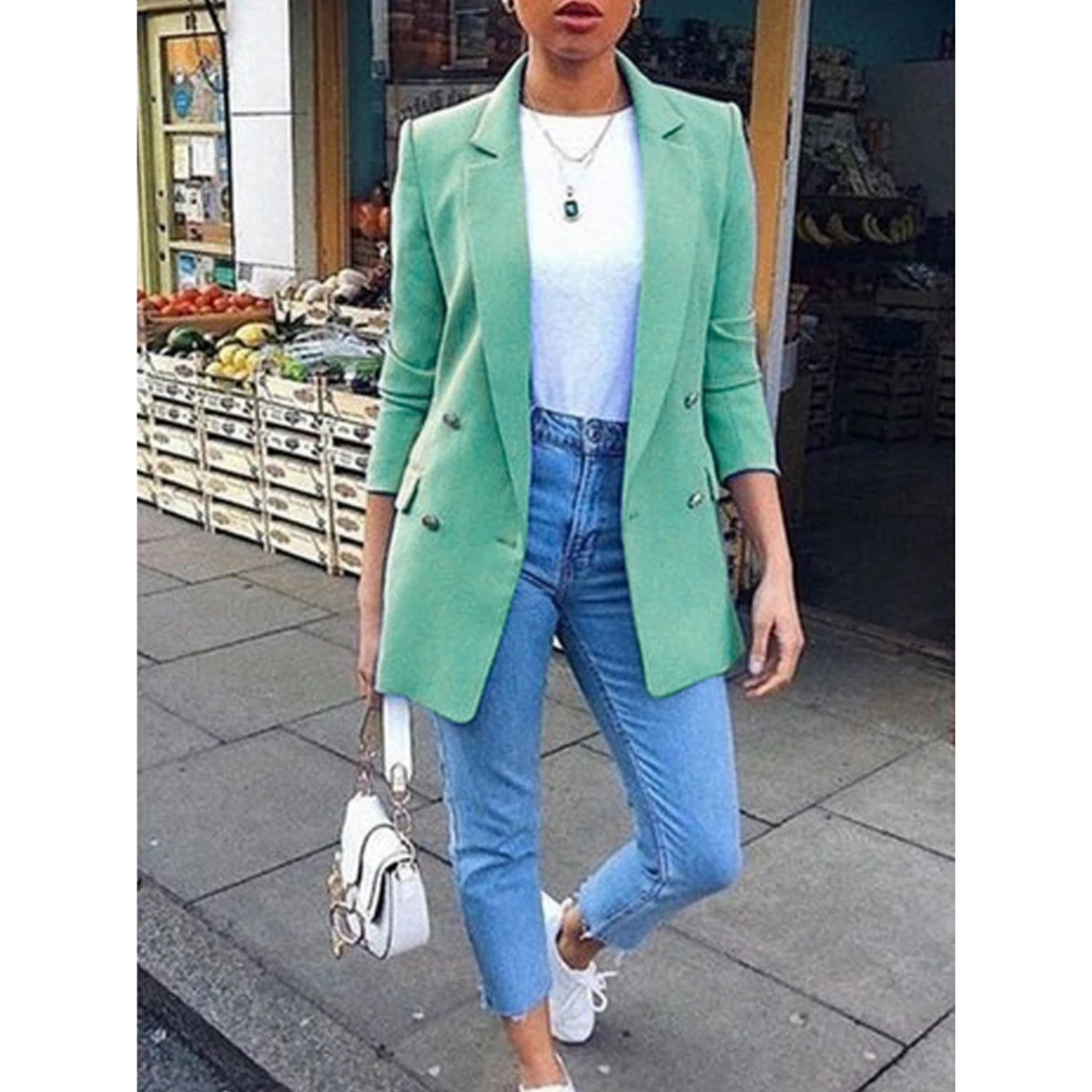 Femke – Lange Damesblazer Met Moderne Snit