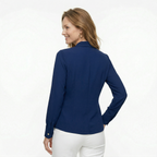Dames blouse met overslag en v-hals