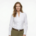 blouse met opstaande kraag en sierknopen