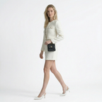 Set met ronde hals blazer en korte rok