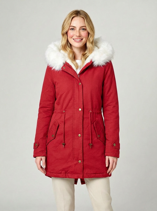 Isabelle – dames winterjas met fleecevoering en capuchon