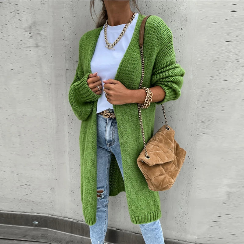Estelle – mid-length cardigan vest van cashmere