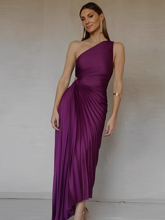 Olivia – Maxi zomer jurk met plooide kraag