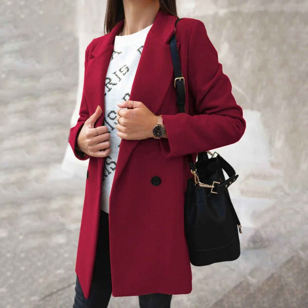 Clémence – double-breasted mid-length coat