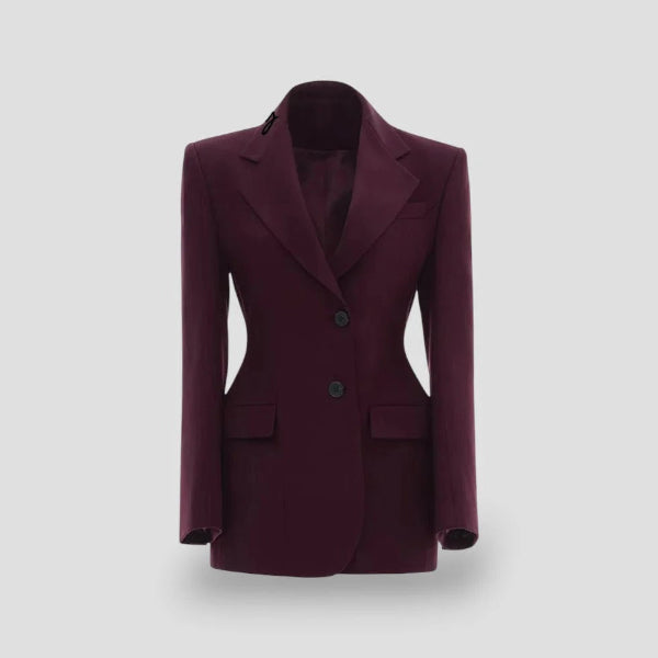 Amélia – Getailleerde Dames Blazer Jurk Met Reverskraag