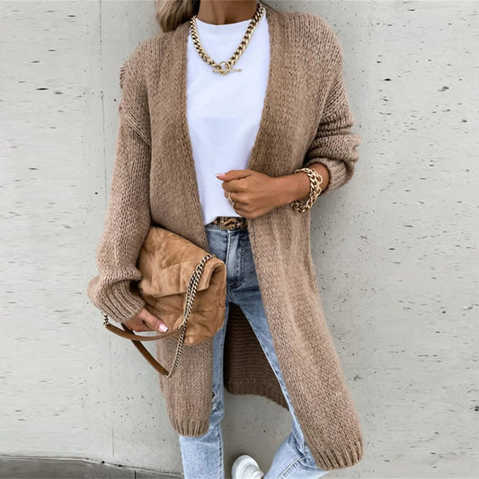 Estelle – mid-length cardigan vest van cashmere