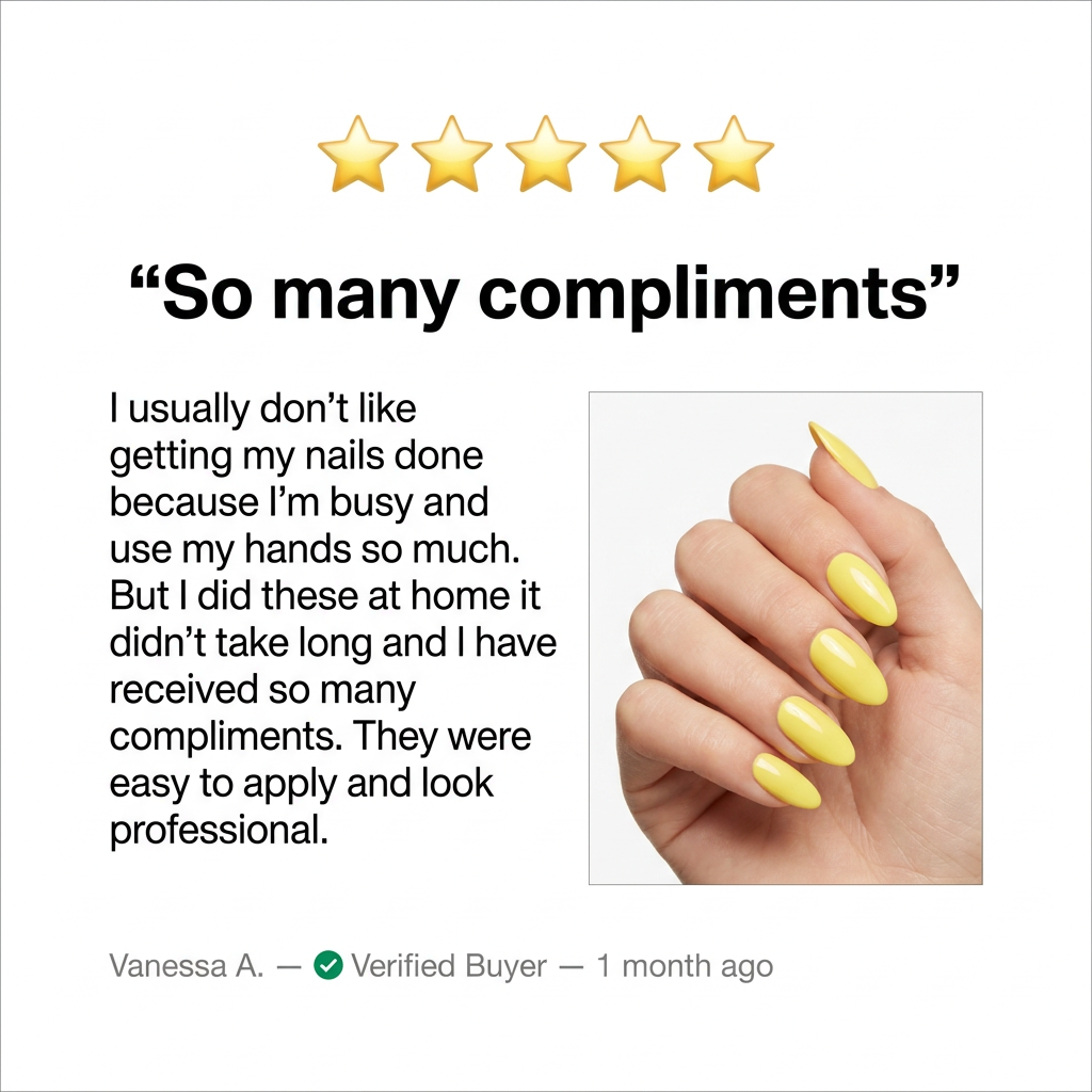 Semi-Cured Nail Strips - Mat Yellow