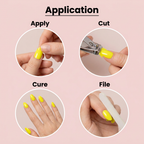 Semi-Cured Nail Strips - Mat Yellow