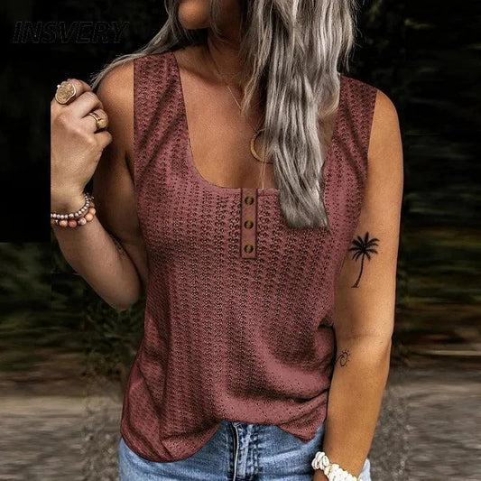 Marcella -  Luchtige Mouwloze Zomer Top
