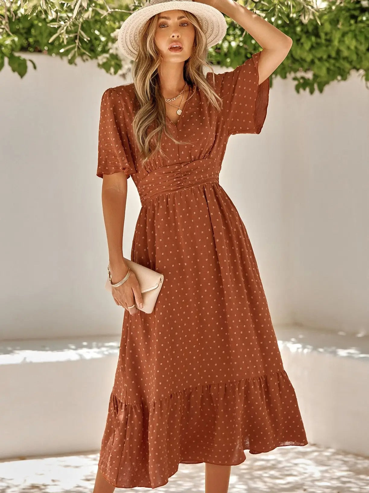 Cora – Zomer Boho Maxi-jurk met losse mouwen