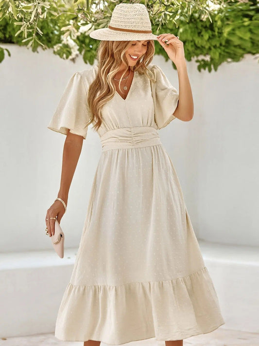 Cora – Zomer Boho Maxi-jurk met losse mouwen