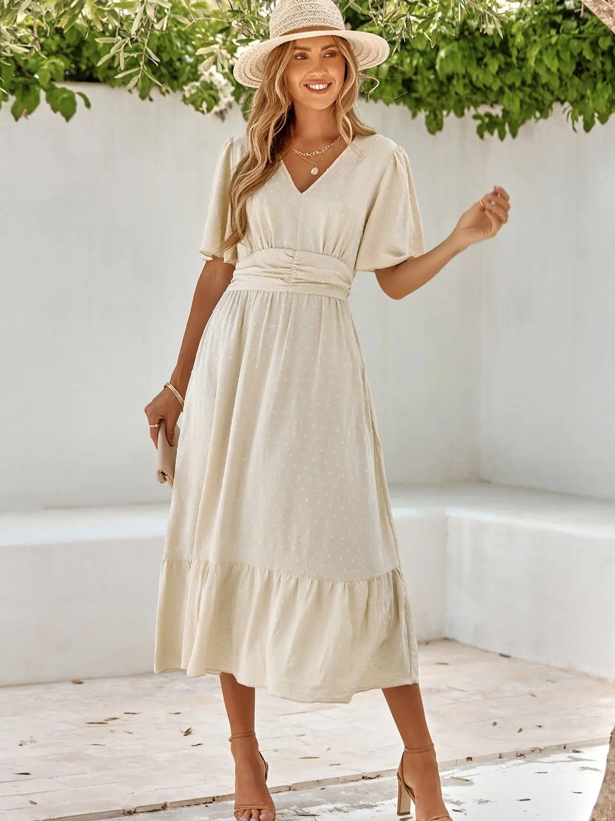 Cora – Zomer Boho Maxi-jurk met losse mouwen