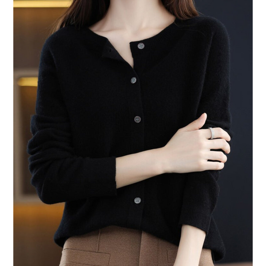 Milana – dames cardigan vest van merino wol