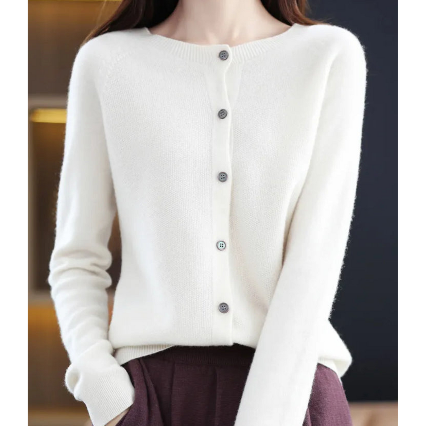 Milana – dames cardigan vest van merino wol
