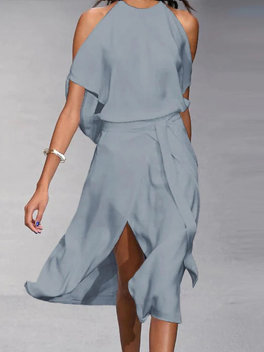Laura – Katoenen Maxi Zomerjurk Met Off-shoulder Halslijn