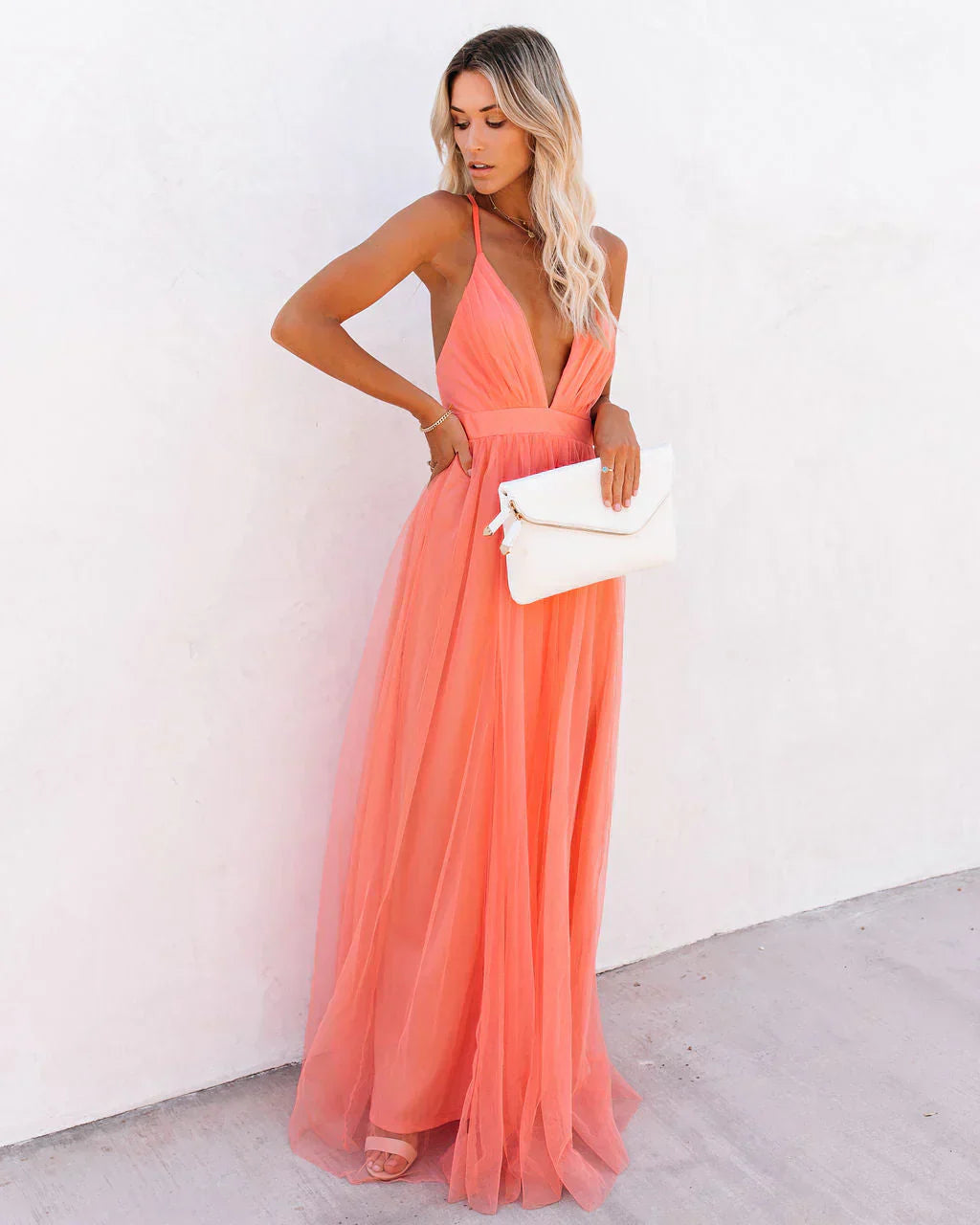 Romy - maxi met  bloemenprint en lichte glans