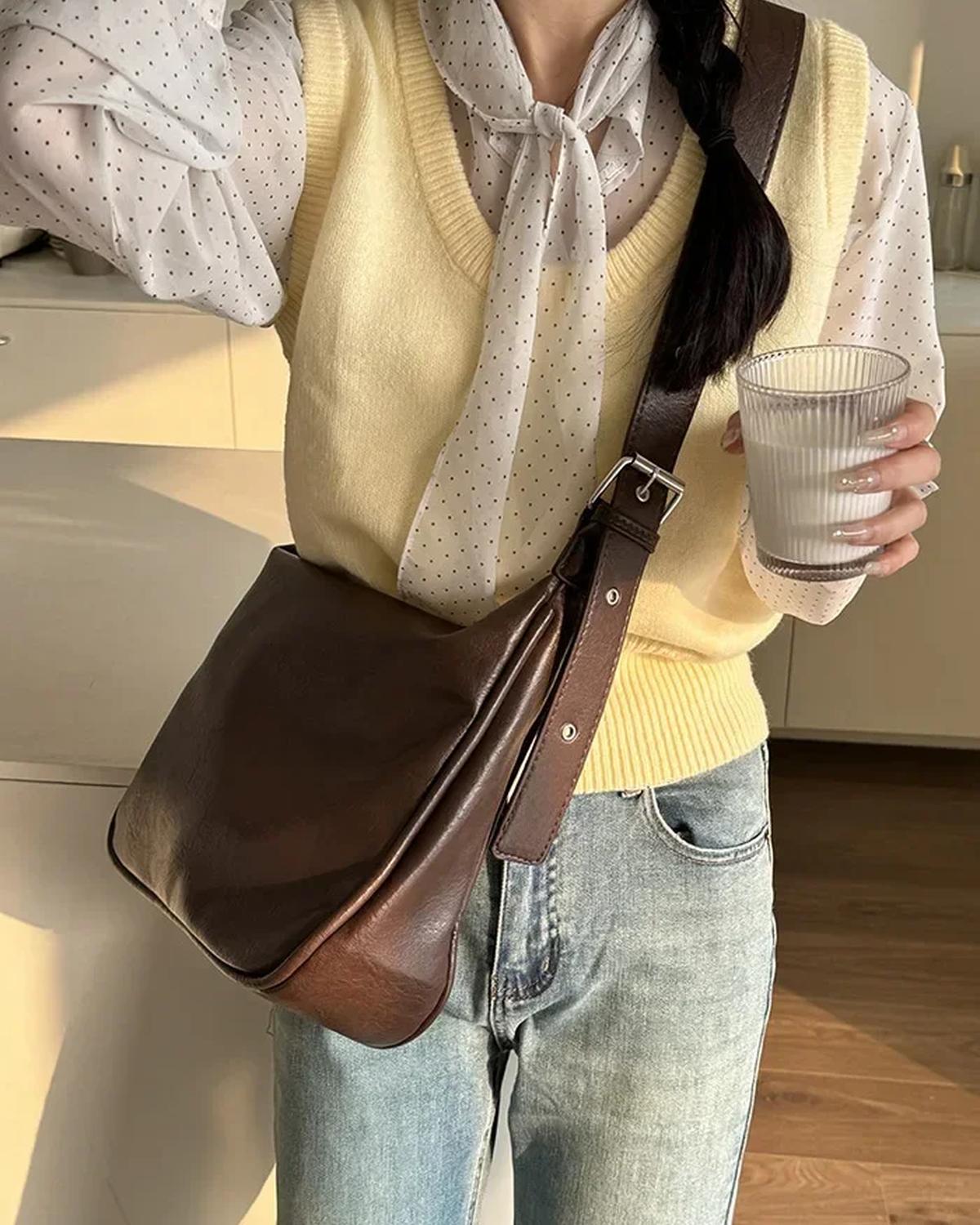 Claire – Leren Messenger Crossbody Schoudertas