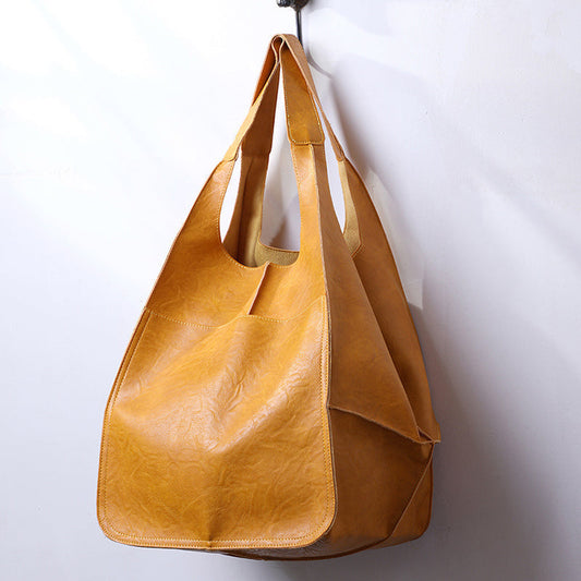 Maya – Oversized Damestas Van Leer Met Dubbele Schouderbanden