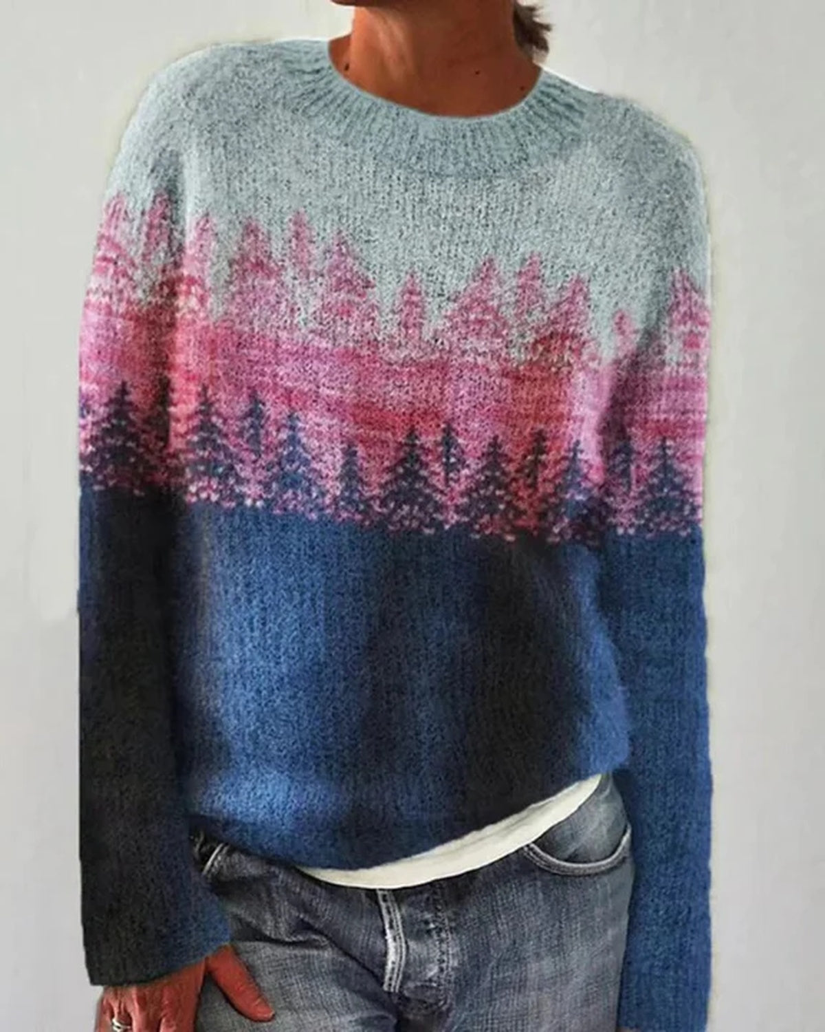 Livia – Gebreide Damestrui Met Vintage Print