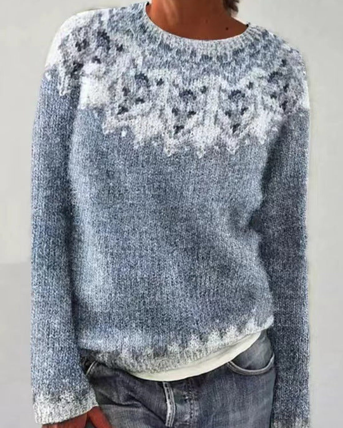 Livia – Gebreide Damestrui Met Vintage Print