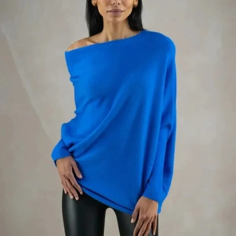 Amira – Off Shoulder Dames Trui Van Zachte Stof