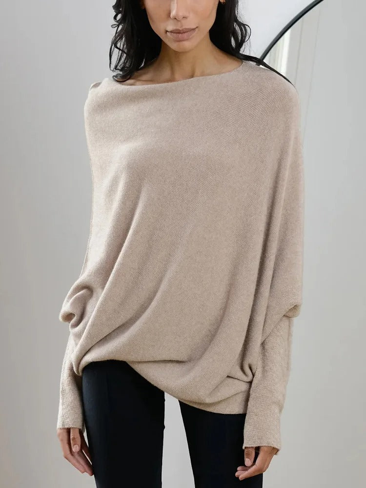 Amira – Off Shoulder Dames Trui Van Zachte Stof