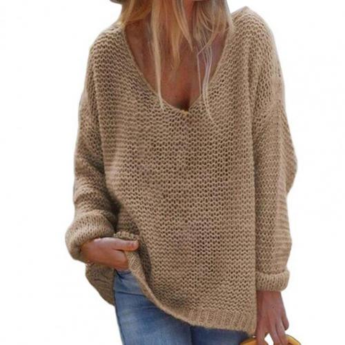 Elena – oversized dames gebreide trui met lange lengte