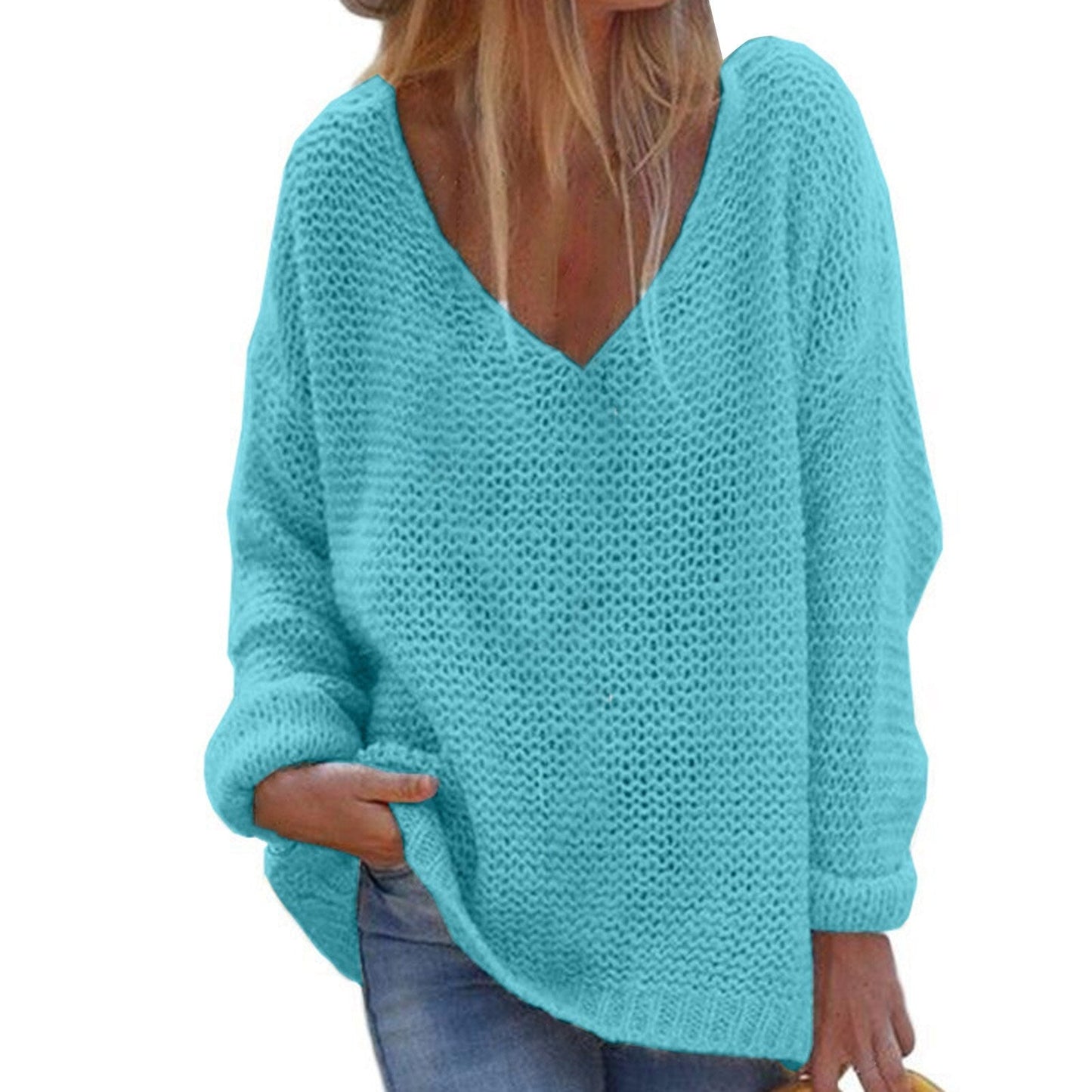 Elena – oversized dames gebreide trui met lange lengte