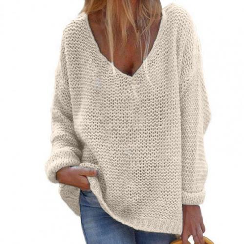 Elena – oversized dames gebreide trui met lange lengte