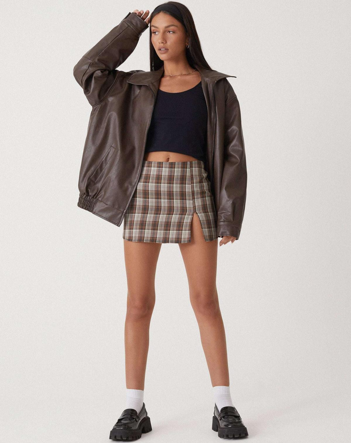 Élise – oversized leren zomerjas met losse pasvorm
