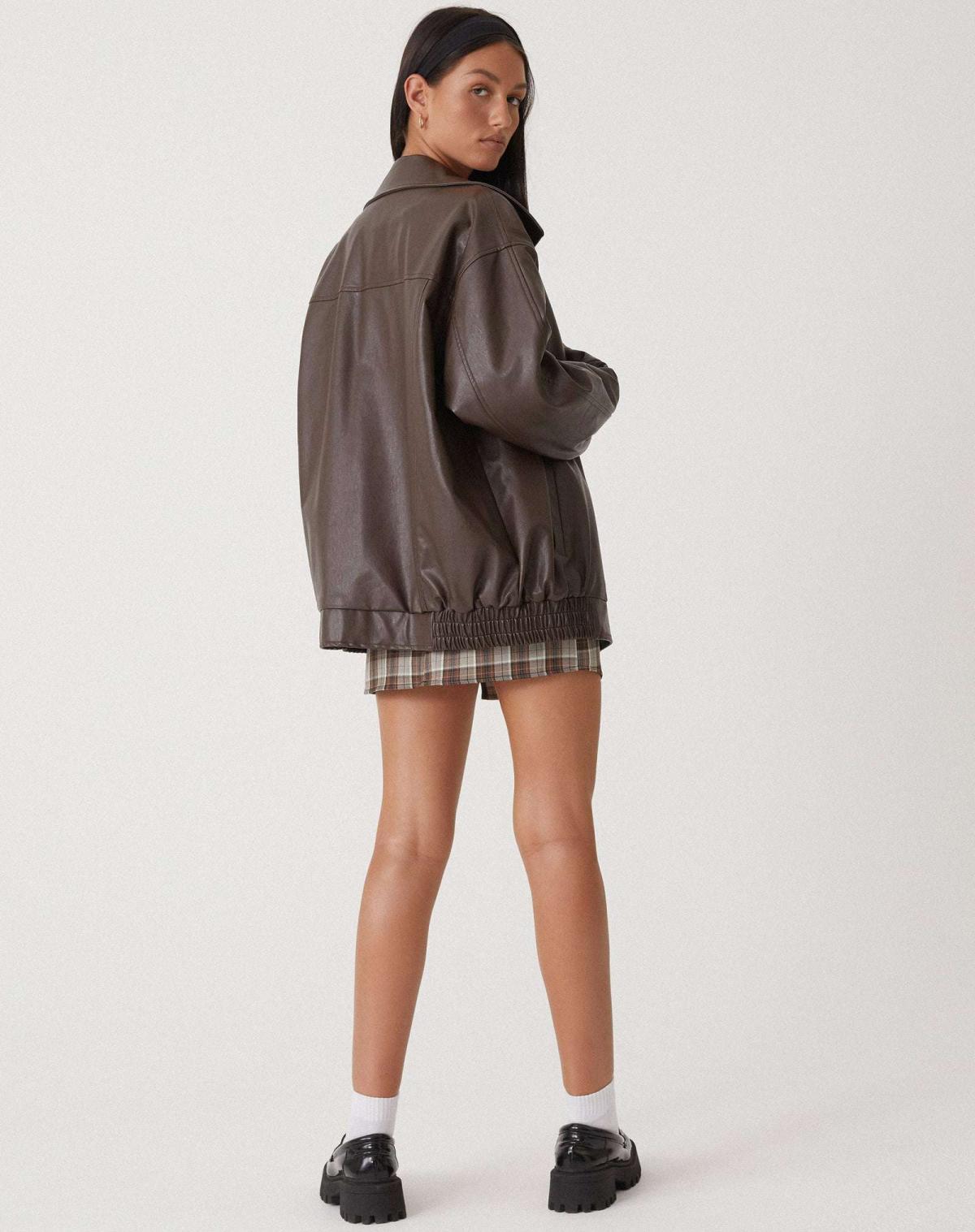 Élise – oversized leren zomerjas met losse pasvorm